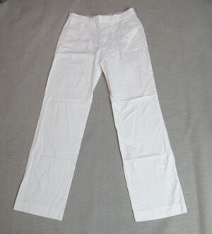 Saks Fifth Avenue Pants Womens Size 30 White Chino Straight Coastal Yacht Slacks